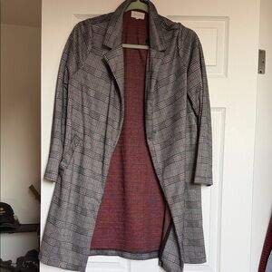 Melloday Gray Plaid Women's Coat size M